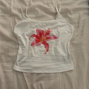 Floral White Camisole Top